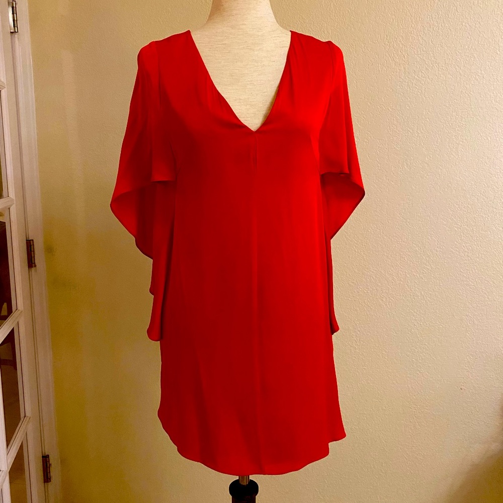 Silk red cocktail dress from MILLY
